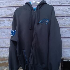 Like-new XL mens Carolina Panthers Sherpa Lined Hoodie